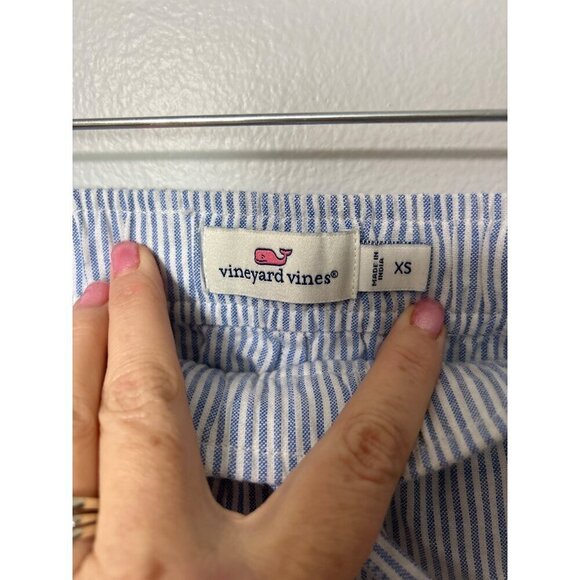 Vineyard Vines Blue Striped Embroidered Shorts Size XS - Picture 4 of 6